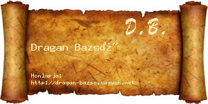 Dragan Bazsó névjegykártya